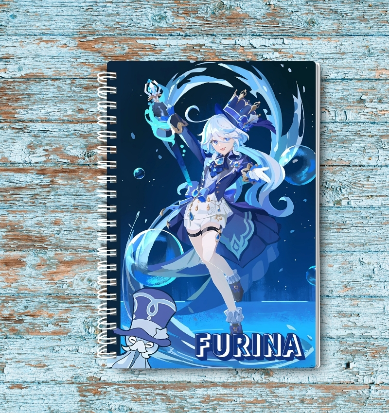 Genshin Impact Furina Sert Kapak Defter