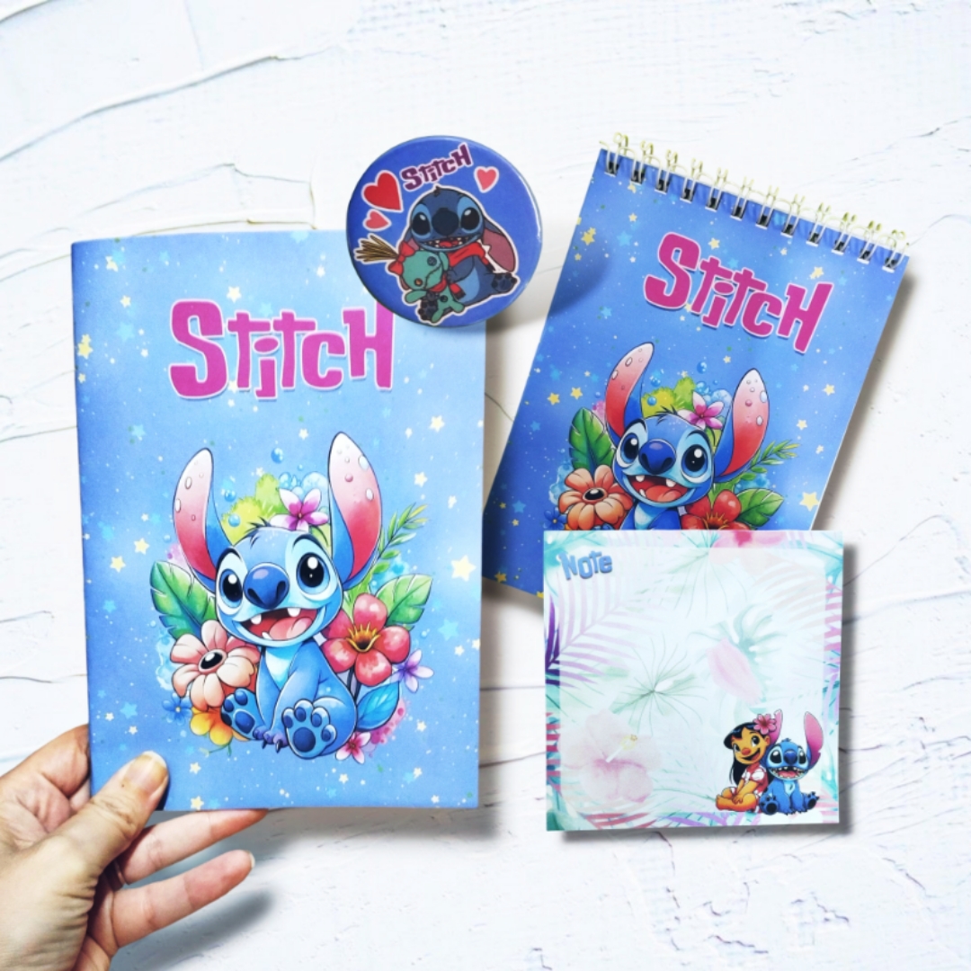 Stitch Temalı Mini Okul Seti