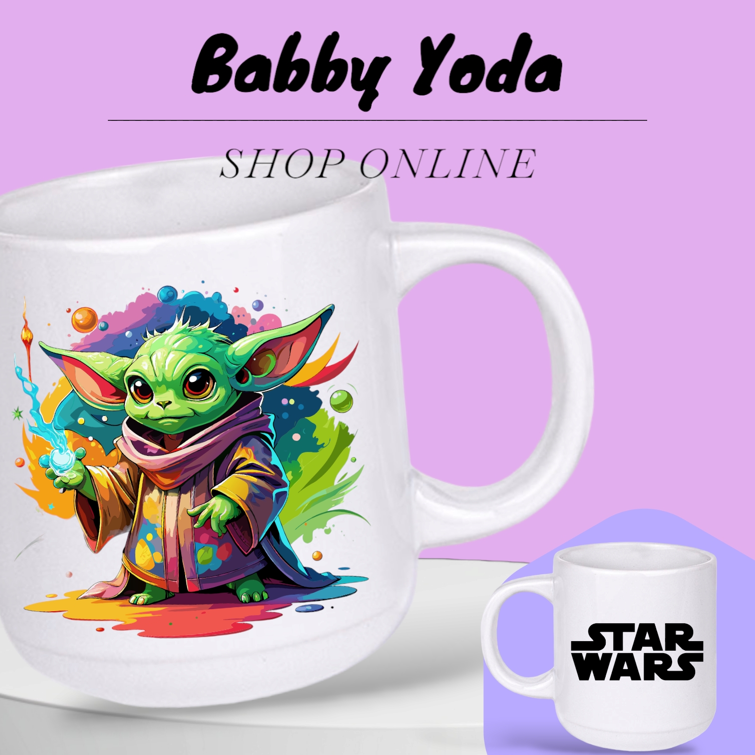 Yoda Baskılı Kupa Bardak Star Wars